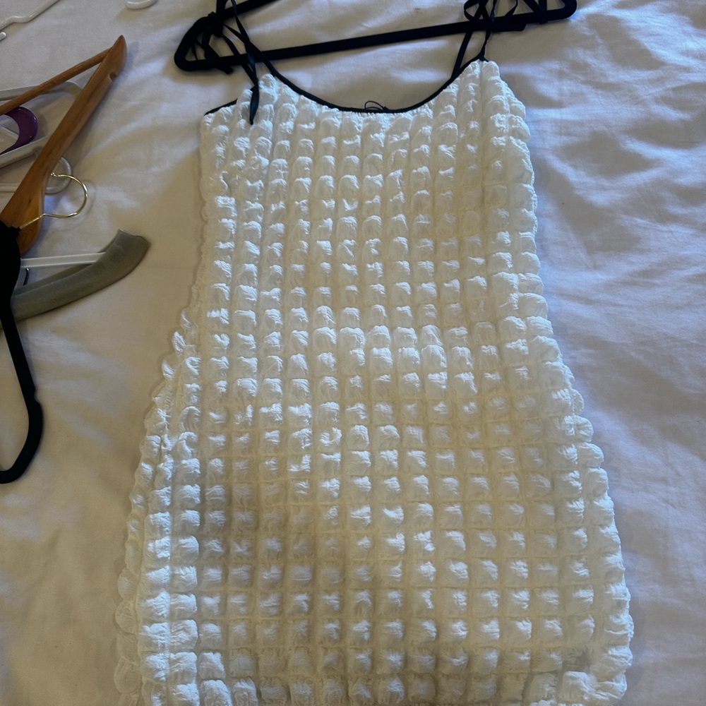 White Textured Dress